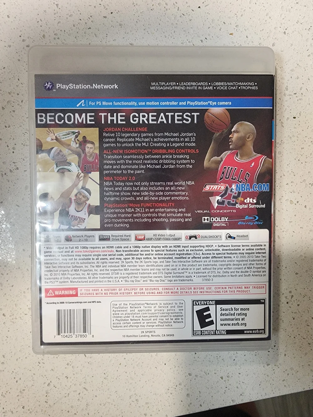 NBA 2K11 PS3 Michael Jordan Basketball Game